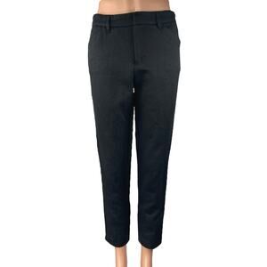 Stradivarius Black High Waisted Straight Cropped Trousers Dress Pants Size 4